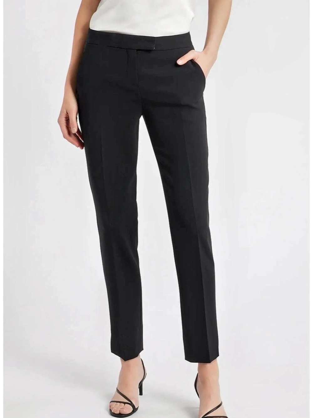 Theory admiral crepe Straight Leg Trousers in Black Size 0 NWT
